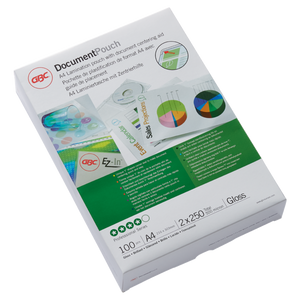 GBC Document™ Pouch Gloss A4 250 micron Clear (100)