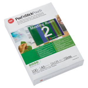GBC Peel'nStick™ Pouch Gloss A5 125 micron Clear (100)