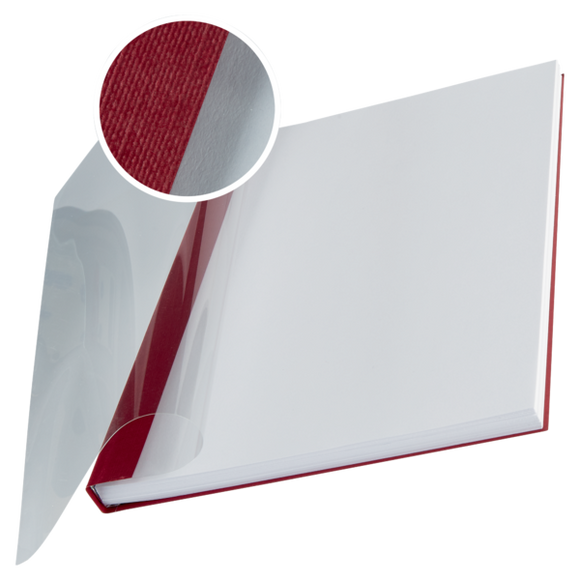 Leitz impressBIND Soft Covers, 14,0mm For 106-140 sheets, A4, Burgundy (Pack 10)