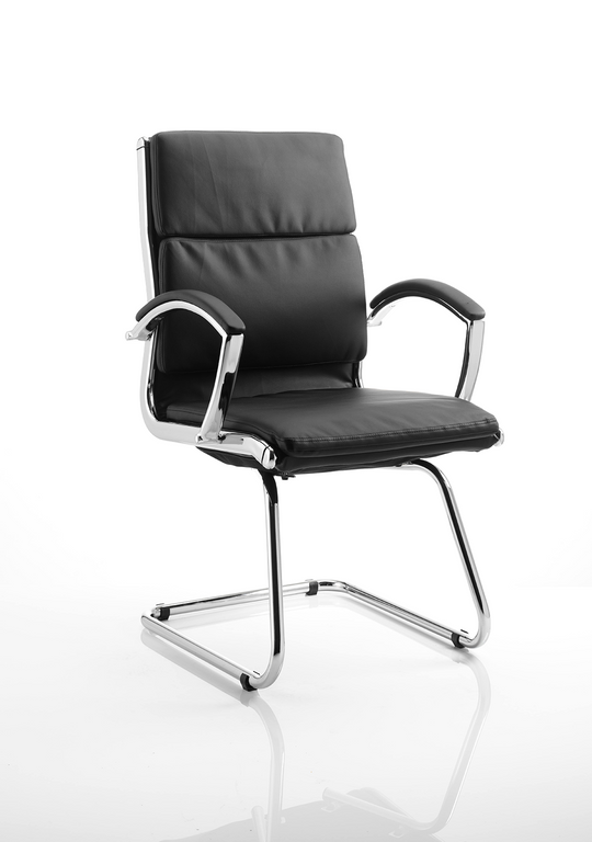 Classic Cantilever Chair Black With Arms