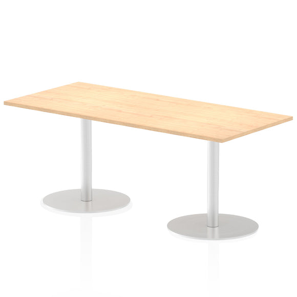 Italia 1800 x 800mm Poseur Rectangular Table Maple Top 725mm High Leg