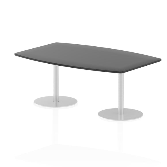 Italia 1800mm Poseur High Gloss Table Black Top 725mm High Leg