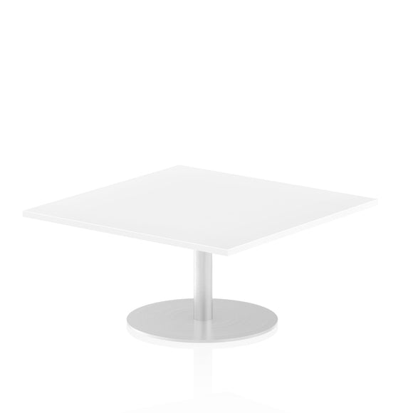 Italia 1000mm Poseur Square Table White Top 475mm High Leg