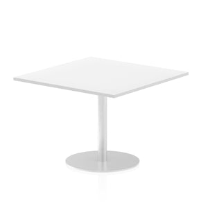 Italia 1000mm Poseur Square Table White Top 725mm High Leg