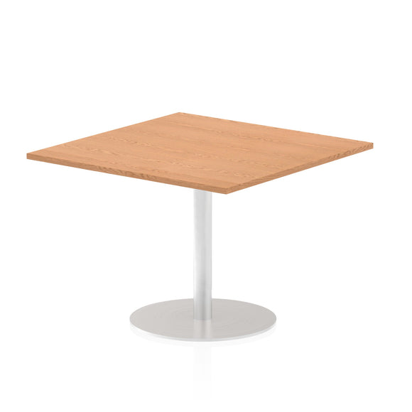 Italia 1000mm Poseur Square Table Oak Top 725mm High Leg