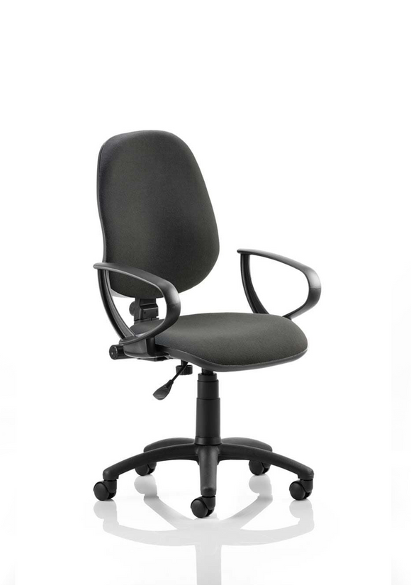 Eclipse Plus I Lever Task Operator Chair Black With Loop Arms