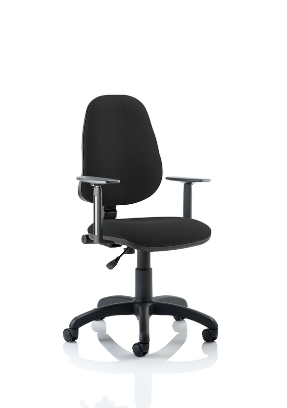 Eclipse Plus I Lever Task Operator Chair Black With Height Adjustable Arms