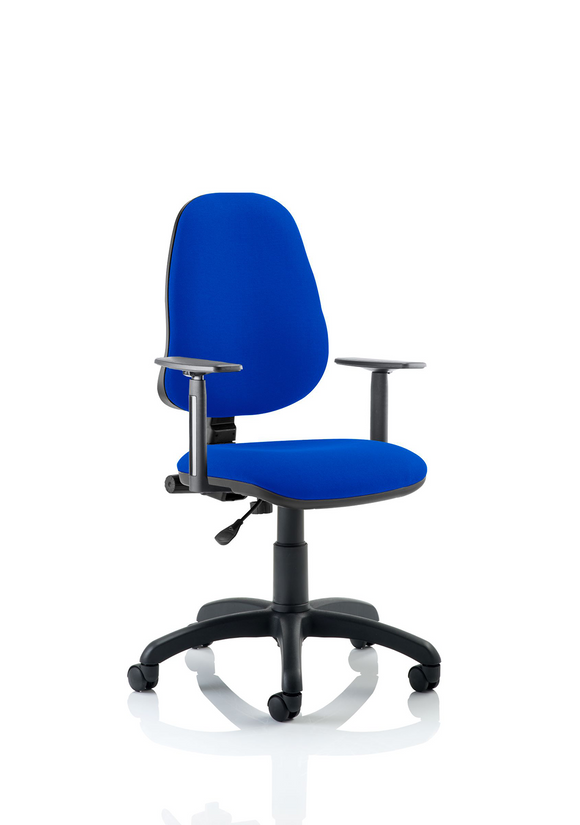 Eclipse Plus I Lever Task Operator Chair Blue With Height Adjustable Arms