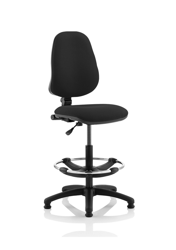 Eclipse Plus I Lever Task Operator Chair Black With Hi Rise Draughtsman Kit
