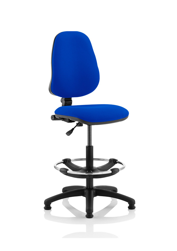 Eclipse Plus I Lever Task Operator Chair Blue With Hi Rise Draughtsman Kit