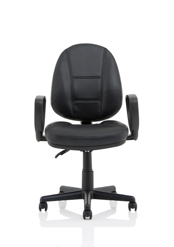 Jackson Black Leather High Back Executive Chair with Loop Arms