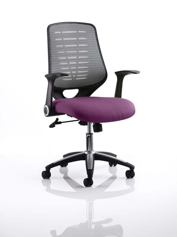 Relay Task Operator Chair Bespoke Colour Silver Back Tansy Purple