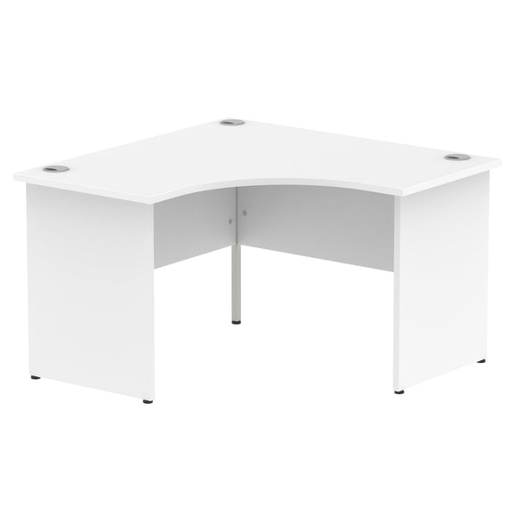 Impulse 1200mm Corner Desk White Top Panel End Leg