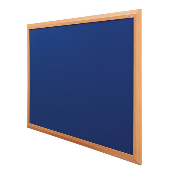 Eco-Premier Noticeboard with Beech-Effect Frame 600 x 900mm Various Colours