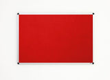 Adboards Classic Felt Notice Boards With Aluminium Frames 1200x1200mm Red