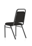 Banqueting Stacking Visitor Chair Black Frame Black Fabric