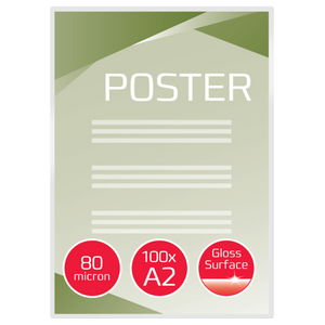 GBC Glossy Laminating Pouches A2 2x80 Micron (Pack of 100)