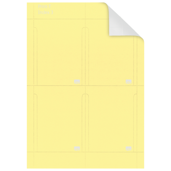 Nobo Printable T-Cards Size 3 Yellow (Pack 20)