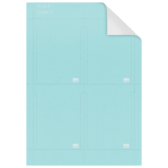 Nobo Printable T-Cards Size 3 Blue (Pack 20)