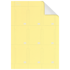 Nobo Printable T-Cards Size 2 Yellow (Pack 20)