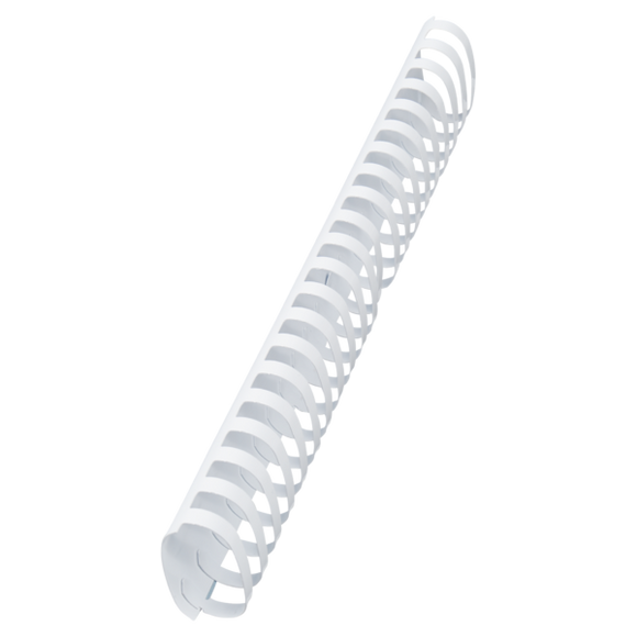GBC CombBind Binding Combs, 51mm, 450 Sheet Capacity, A4, 21 Ring, White (Pack of 50)