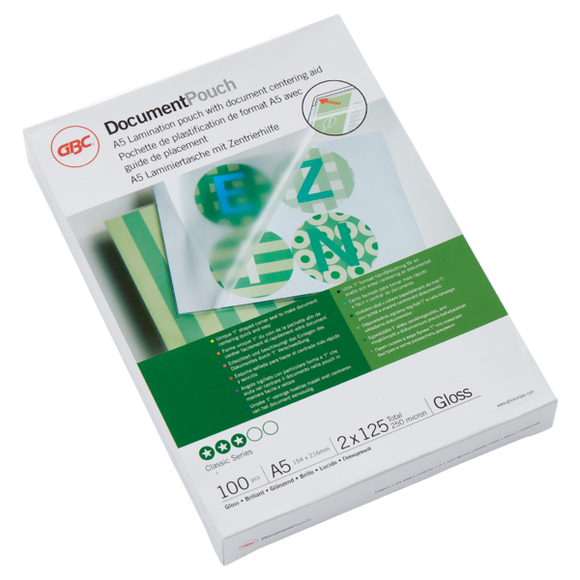 GBC Gloss Laminating Pouches, A3, 2x175 (Pack of 100)