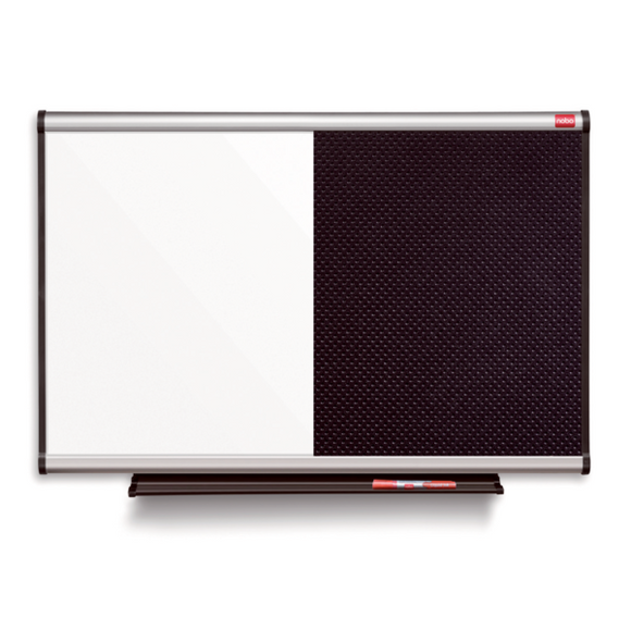 Nobo Combination Board with Magnetic Drywipe Board and Black Foamboard (900x600mm)