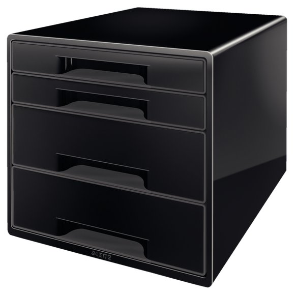Leitz CUBE 4 drawer unit (2 big and 2 small). A4 Maxi. Black