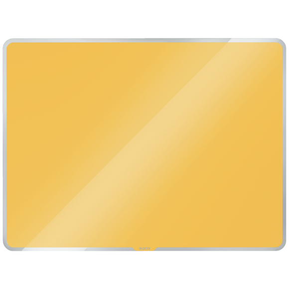 Leitz Cosy Magnetic Glass Whiteboard 600x400mm Warm Yellow