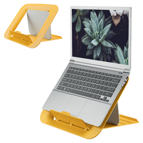 Leitz Ergo Cosy Adjustable Laptop Stand Warm Yellow