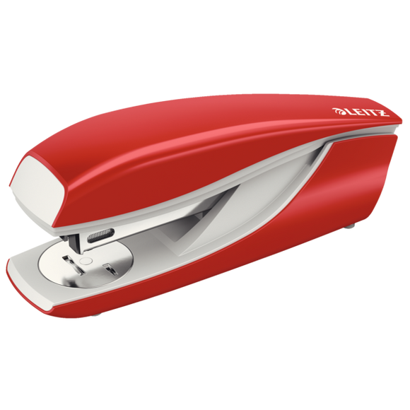 Leitz NeXXt Metal Office Stapler 30 sheets. In cardboard box, includes staples. Red