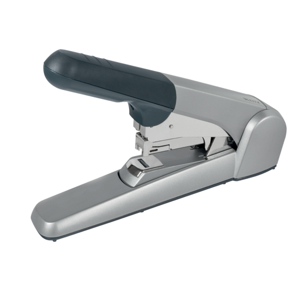 Leitz Heavy Duty Flat Clinch Stapler 60 sheets. Efficient Flat Clinch technology stapler for heavy duty tasks. Silver