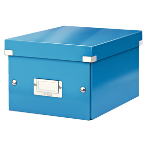 Leitz WOW Click & Store Small Storage Box.  With label holder. Blue.