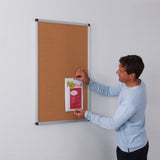 Aluminium Framed Cork Notice Board 600x450mm