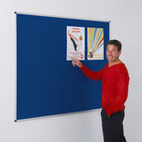 Aluminium Framed Notice Board 600 x 900mm - Various Colours