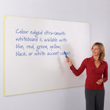 WriteOn Coloured Edge Whiteboard 1200 x 2400mm Various Colours