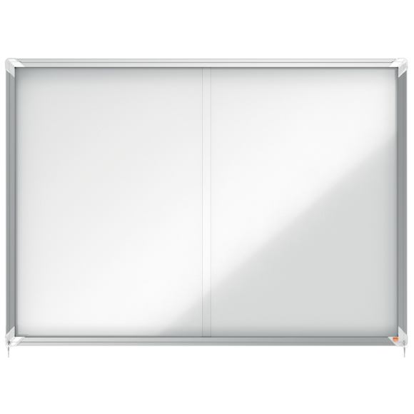 Nobo Premium Plus Magnetic Lockable Notice Board 18xA4 White