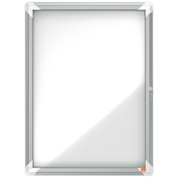Nobo Premium Plus Magnetic Lockable Notice Board 4xA4 White