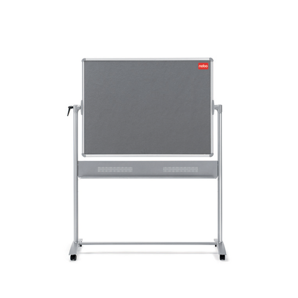 Nobo Mobile Dry Wipe Combi Noticeboard, Magnetic and Felt, 900 x 1200mm