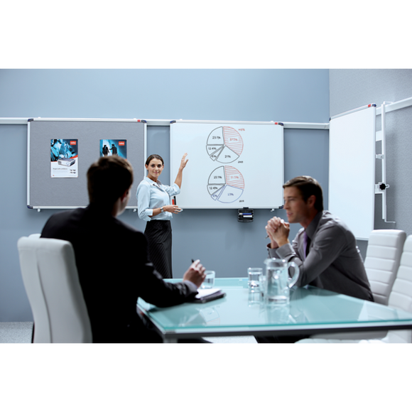 Nobo Pro-Rail Drywipe Board Magnetic 1200mm Aluminium Trim