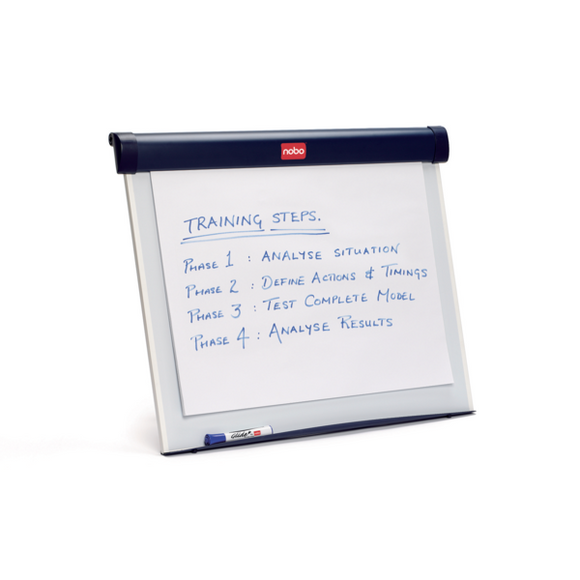 Nobo Barracuda Easel Whiteboard Desktop Magnetic With B1 Flipchart And Marker 675x550mm