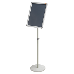 Nobo A3 Snap Frame Display Stand, Floor Standing Sign, Aluminium Frame, Silver