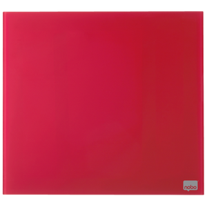 Nobo Glass Small Whiteboard, Red, Magnetic Tile, 450 X 450mm