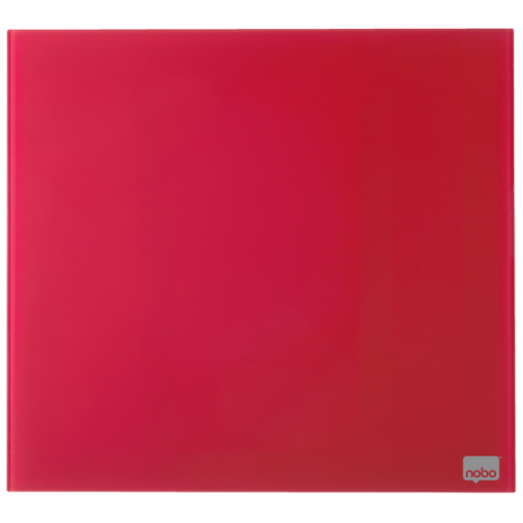 Nobo Glass Small Whiteboard, Red, Magnetic Tile, 450 X 450mm