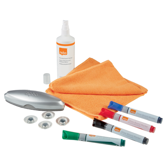 Nobo Glass Whiteboard Starter Kit