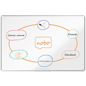 Nobo Premium Plus Enamel Magnetic Whiteboard 1800x1200mm