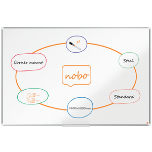 Nobo Premium Plus Steel Magnetic Whiteboard 1800x1200mm
