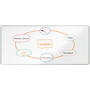 Nobo Premium Plus Steel Magnetic Whiteboard 2700x1200mm