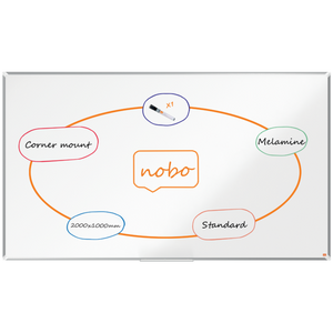 Nobo Premium Plus Melamine Whiteboard 2000x1000mm