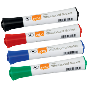 Nobo Glide Whiteboard Pens Bullet Tip 10 Pack Assorted